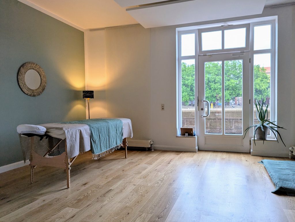 Flussbett Massagebank Blick Weser